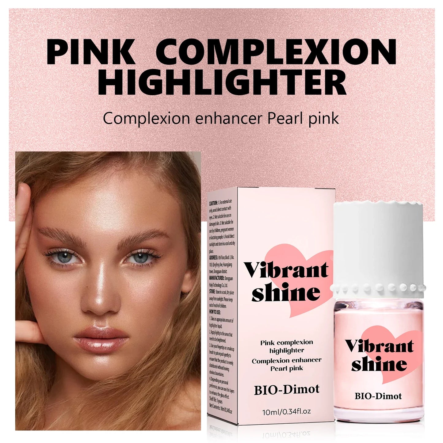 Face Liquid Highlight Fluid Makeup Face Shimmer Shine Highlighter Iluminador Maquillaje Bronzer Contouring High Lighter