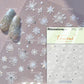 Flying Snowflakes Cold Winter Geometric Hexagon Star Romantic Adhesive Nail Art Stickers Embossment Rhinestone Manicure Decals