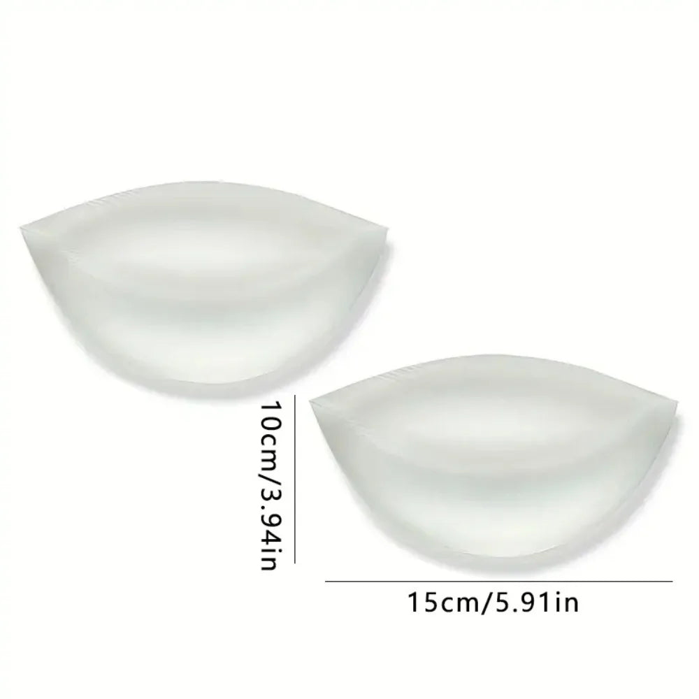 1pair Skin-Friendly Breast Lift Silicone Bra Inserts Reusable Cute Nipple Cover Thickened Inserts Breast Pads Swimwear