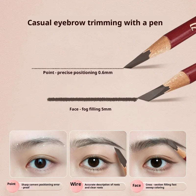 Precision Hard Core Eyebrow Pencil - Creates Natural Wild Brows with Microblading Effect, Waterproof and Long Wearing