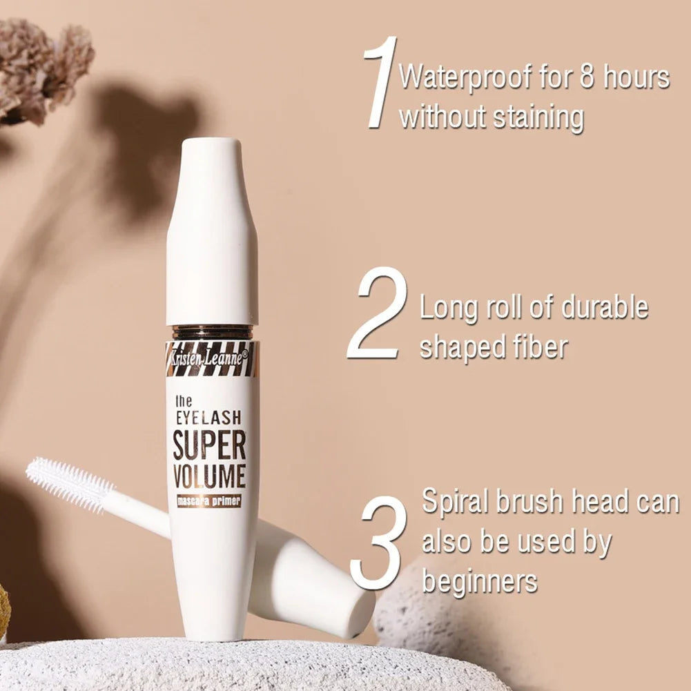 White Mascara Primer Waterproof Anti-Smudge Eyelash Base Cream Thicken Lengthening White Mascara Cosmetic Eye Makeup Tool