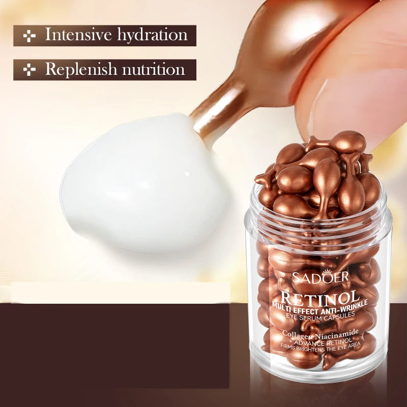 SADOER Retinol Eye Serum for Eyes skincare Anti Dark Circles Moisturizing Anti Wrinkle Nourishing Eye Cream Skin Care Products