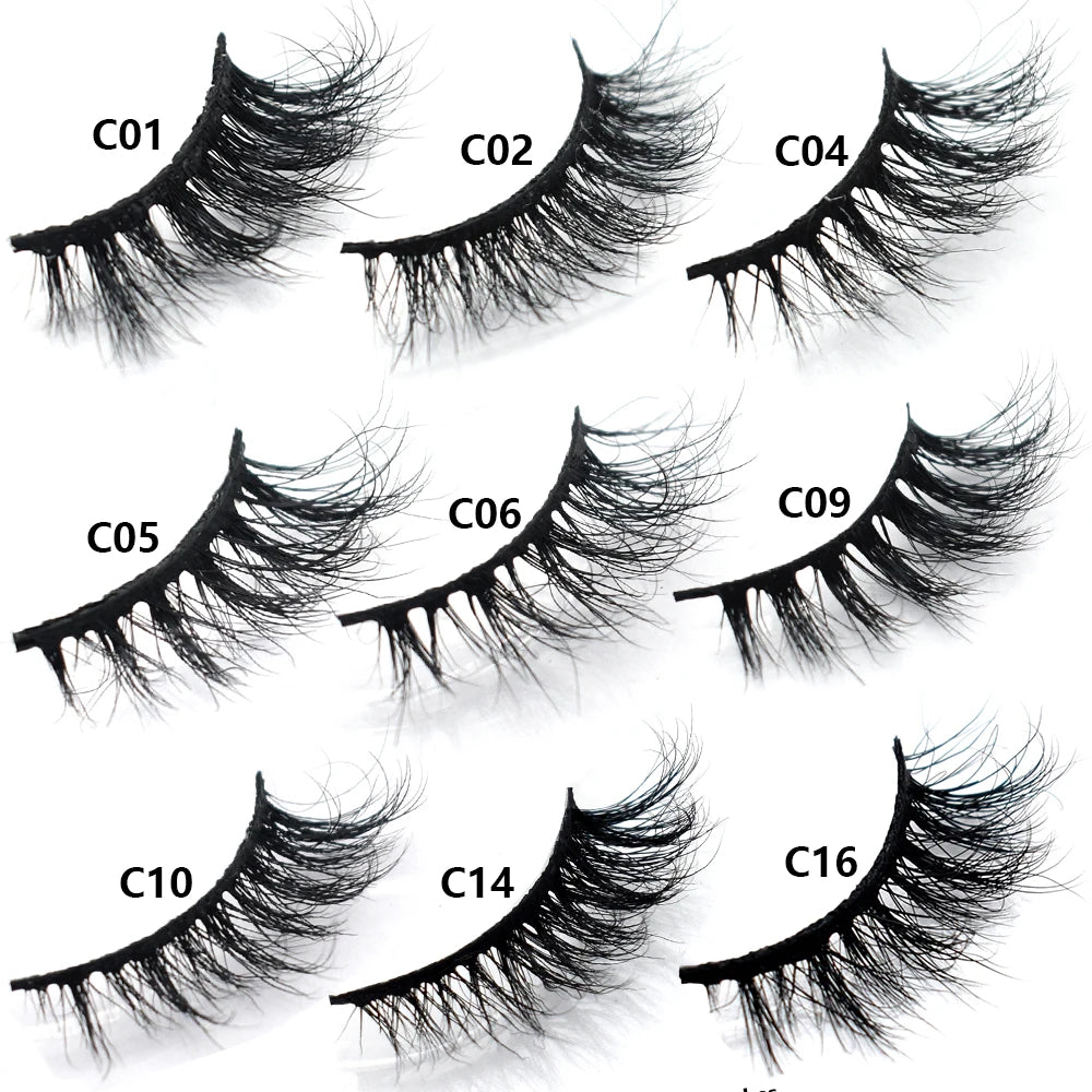 Half Eye Lashes Natural 3D Mink Short False Eyelashes Fluffy Wispy Cross Strip Fake Lashes Soft Half Eyelashes Extension Makeup