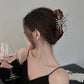 1/2/3 Pcs Large Hollow Butterfly Hair Claws for Women Black Silvery Cool Metal Style Fashion Shark Clips Head Accessories Set