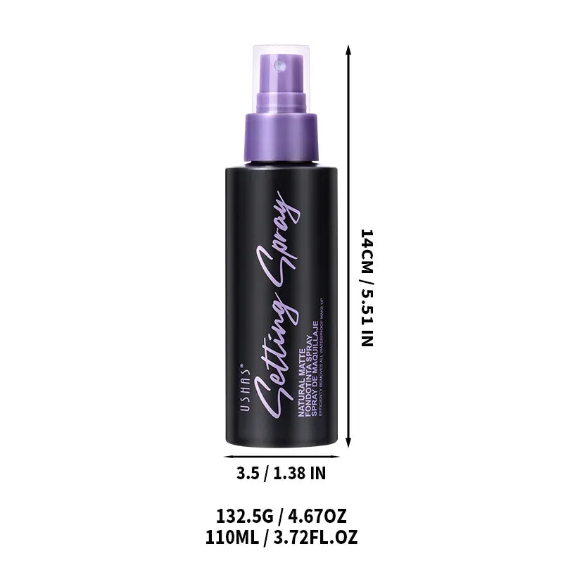 110ml Waterproof Makeup Setting Spray Long-Lasting Oil-Free Natural Finish for Face - Anti-Sweat Beauty Hold Spray