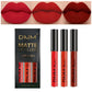 New 3pcs/set Liquid Lipstick Waterproof Long Lasting Cosmetic Black Blue Purple Green Matte Lip Gloss Nude Lip Tint Stain Makeup
