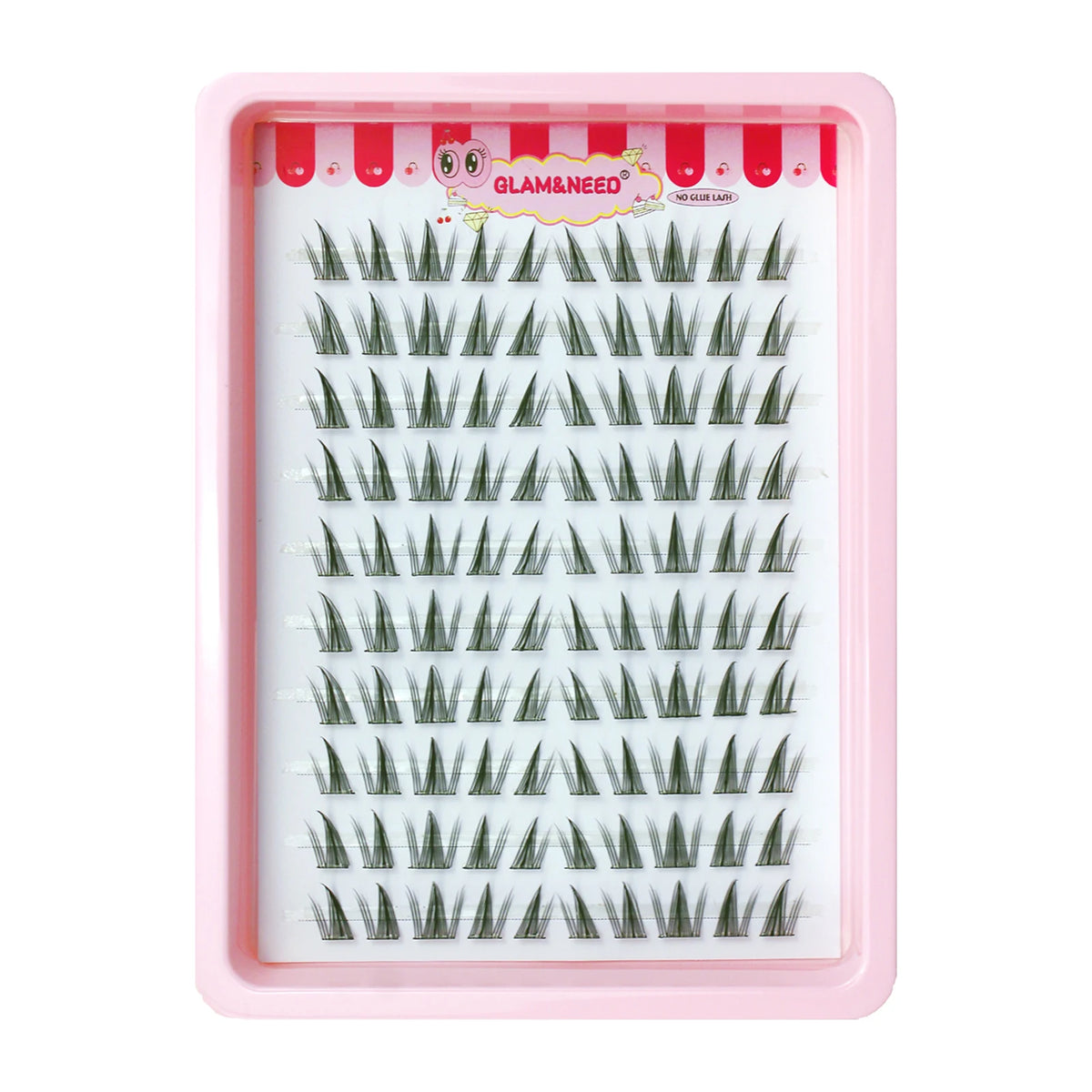 10 Rows Cat Eye Single Cluster Fake Eyelashes Natural Cosplay Makeup False Eyelashes Self-adhesive Natural Wispy Lash Extension