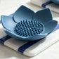 2Pcs Lotus Design Silicone Soap Holder with Drain, Drainage Soap Box, Portable Bathroom Shower Soap Storage Accessory