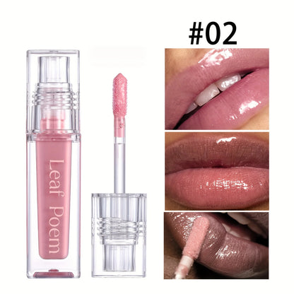 Hydrating Crystal Lip Oil - Plumping & Moisturizing Gloss with Tinted Shades for All Skin Types