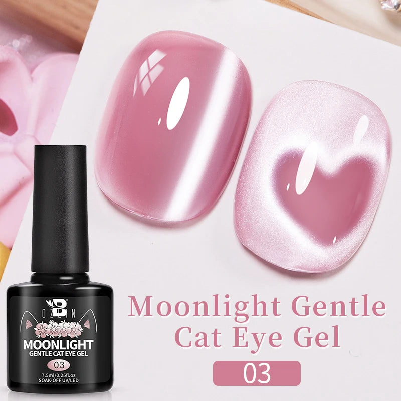 7.5ML Pink Blue Nail Gel Cat eye Semi Permanent Nail Art Soaking UV LED Nail Salon DIY Nail Salon Gel For Autumn And Winter