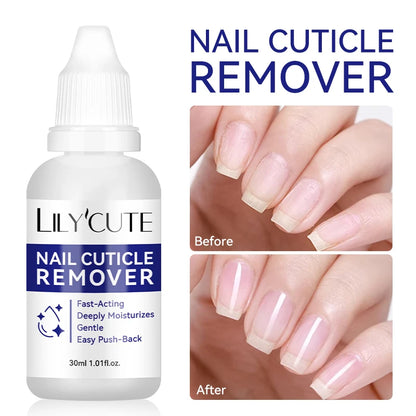 LILYCUTE 30ml Nail Cuticle Remover Quick Softening Gel For Nail Dead Skin Gentle Remover Manicure Care Easy Cuticle Cleaner Tool