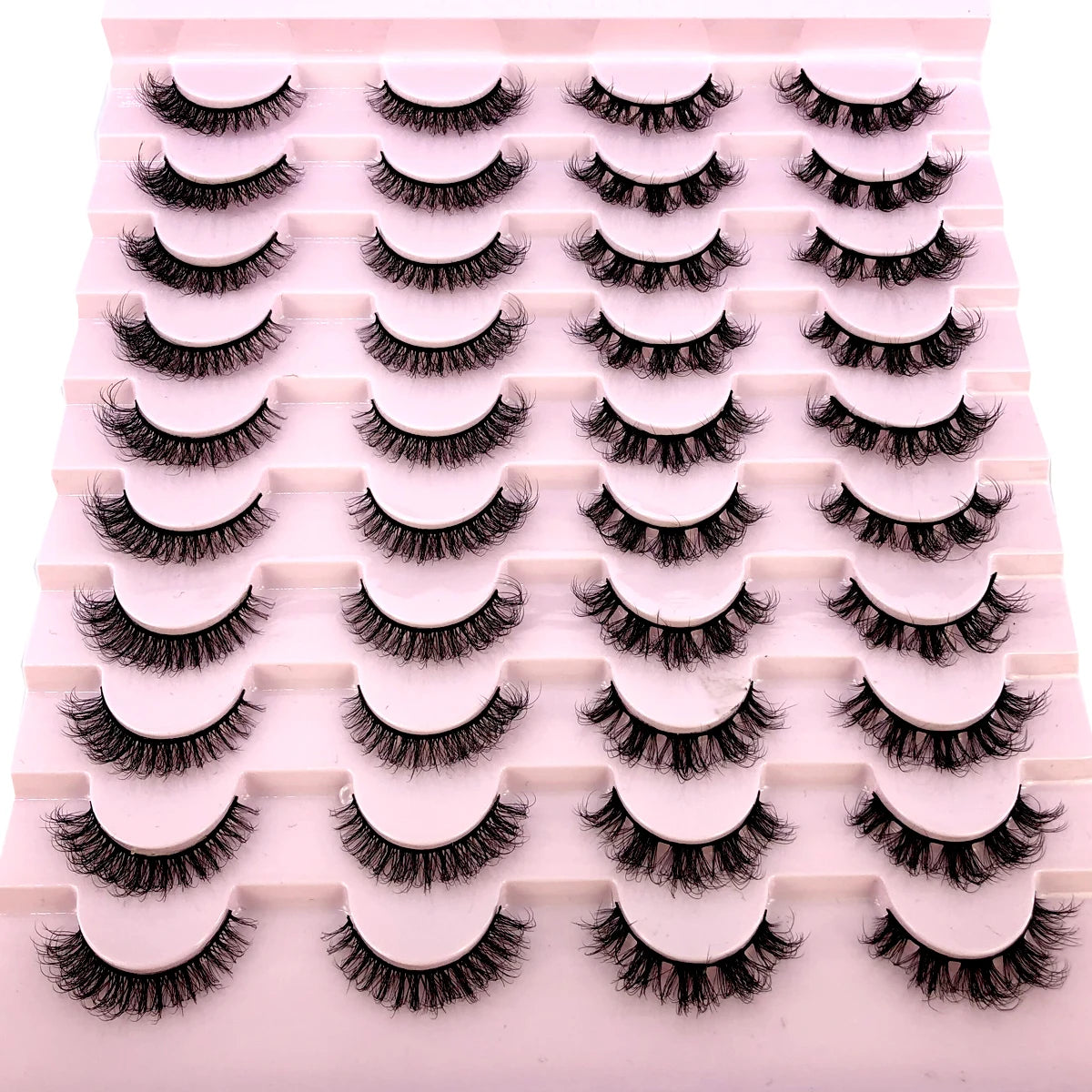 2023 New 20 pairs natural long 3D mink false eyelashes fake lashes makeup kit Mink Lashes extension eye lashes short eyelashes