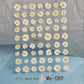 1PC 5D Macaron Flower/Fruit Nail Charms Sticker Embossed Bear/Rabbit/Letter Nails Slider Decals Summer Adhesive Manicure Decor&Y