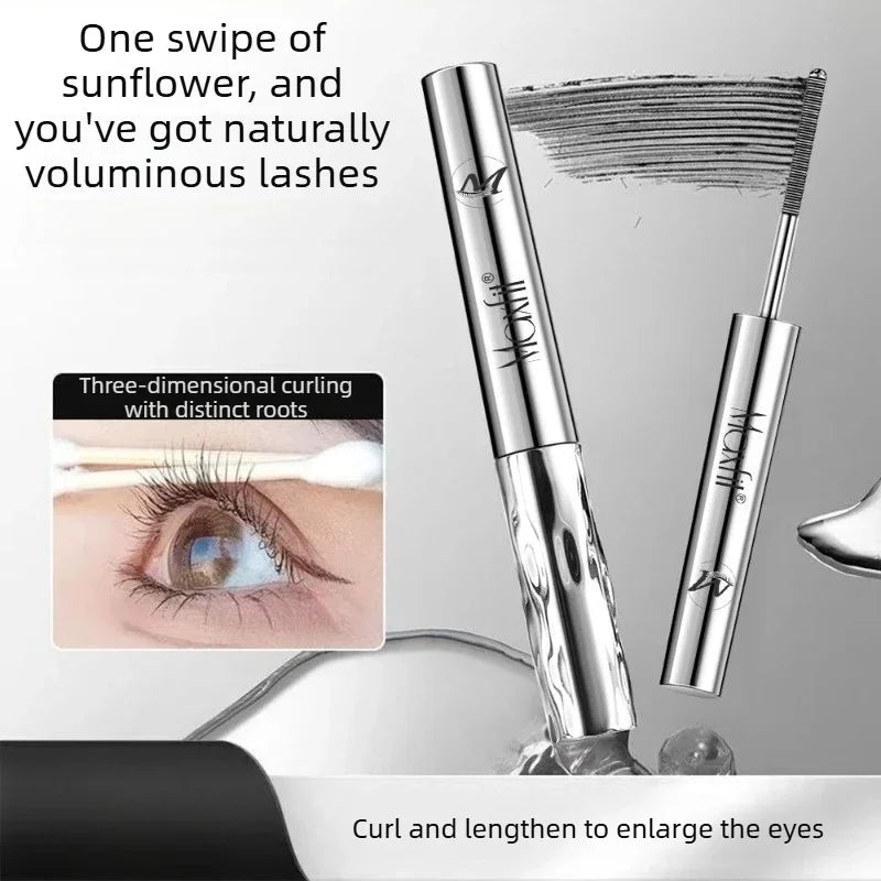 Waterproof Spiral Brush Head Mascara Steel Tube Long-Lasting Easy Apply Beginner-Friendly Party Makeup Mascara