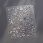 Christmas Nail Stickers Luxury Crystal Diamond Cartoon Bear Tree Apple Back Glue Nail Art Stickers DIY New 3D Nails Decorations