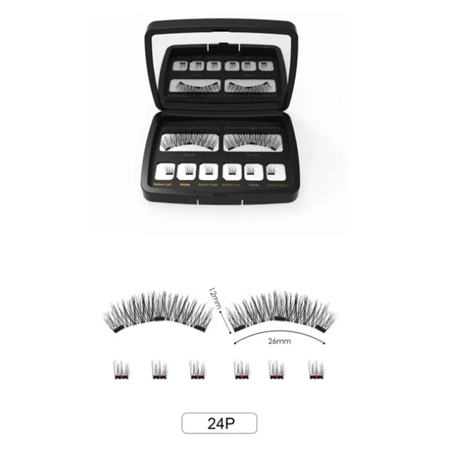 3D 3 Magnetic Eyelashes Natural Soft Reusable Easy To Wear Eyelash Extension Beauty Makeup Tool Fake Mink False Eyelashes