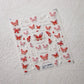 Shiny Jelly Butterfly Charming Golden Gradient Bowknot 5D Self Adhesive Nail Art Sticker Flower Petal Rhinestone Manicure Decals