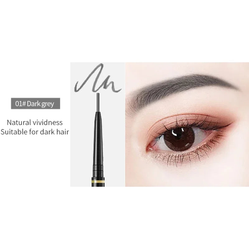 Novo Color Double Eyebrow Pencil with Brush Waterproof Lasting Extremely Slim Sketch Eye Brow Tattoo Pen Eye Makeup Cosmetic