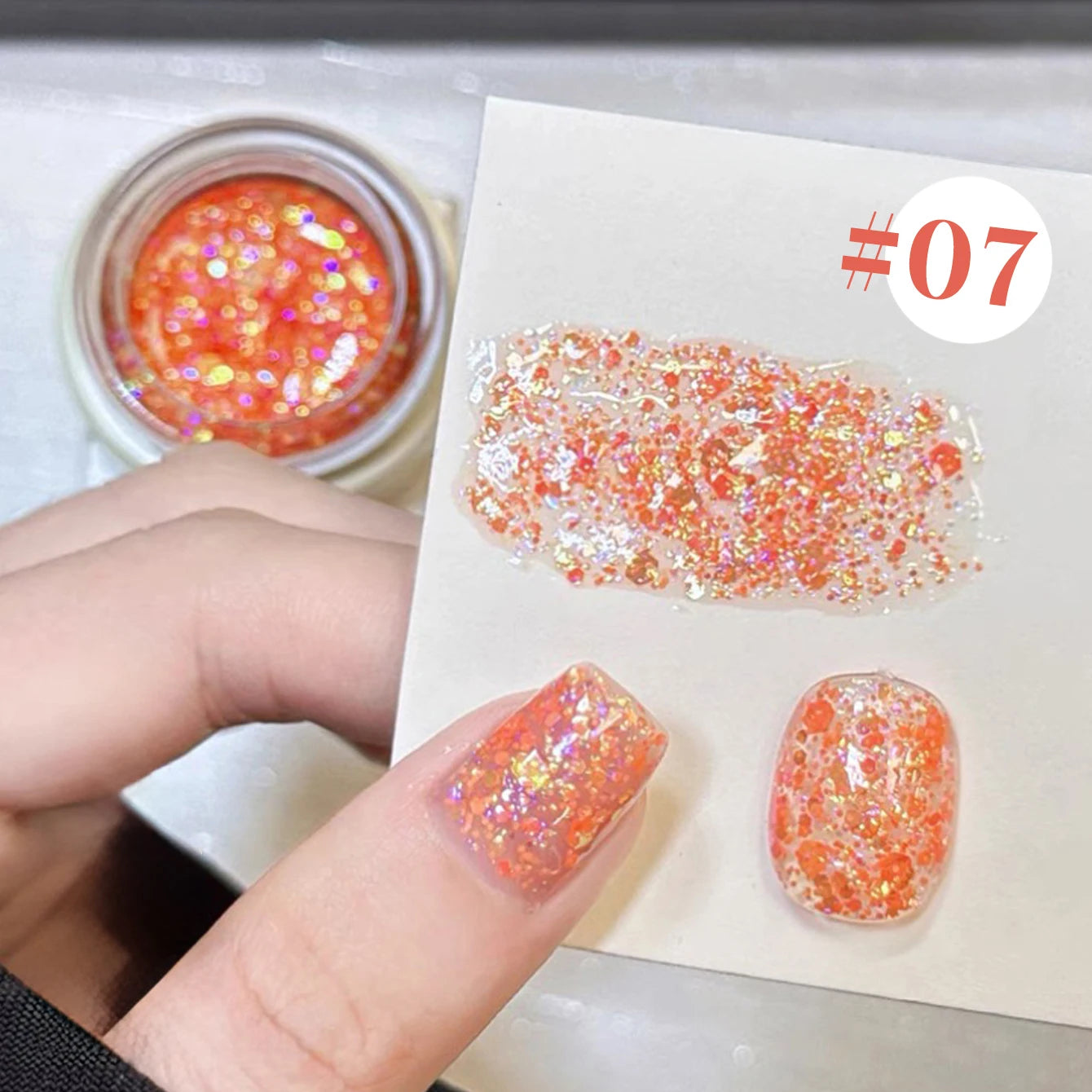 MIANEL 1-12PCS Star-chasing Moon-chasing Gel Nail Polish 2026 Popular Whitening Strobe Sequin Flashing Nail Polish White Nails
