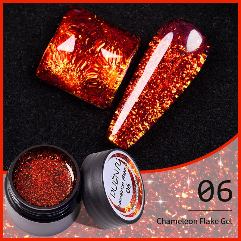 PUENTE Pearl Color Builder Nail Gel Polish Hema Free Shell Thread Glitter Nail Extension Semi-Permanent Construction Gel Varnish