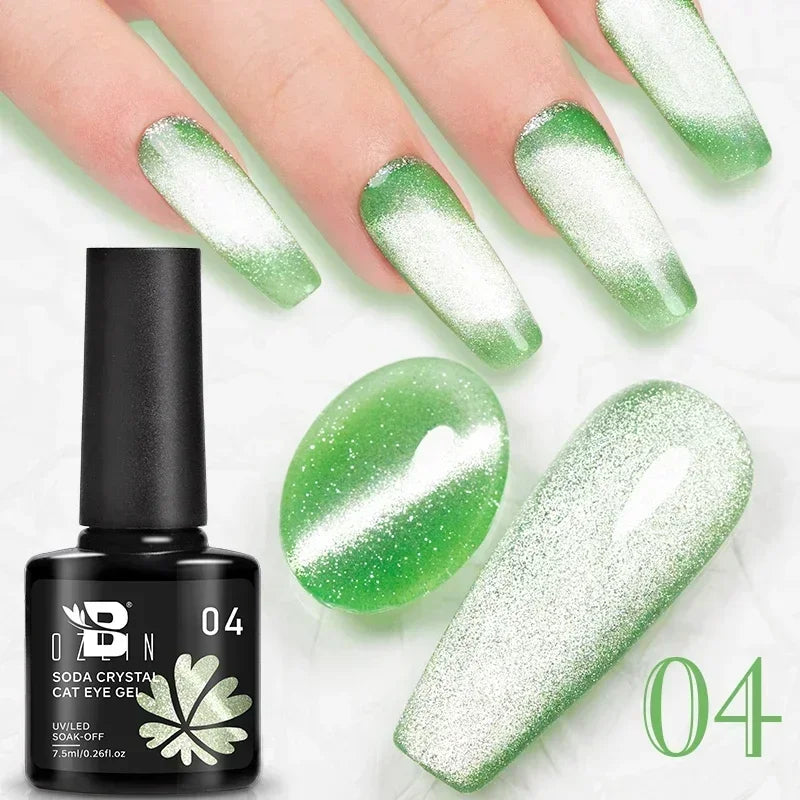 7.5ML Pink Blue Nail Gel Cat eye Semi Permanent Nail Art Soaking UV LED Nail Salon DIY Nail Salon Gel For Autumn And Winter