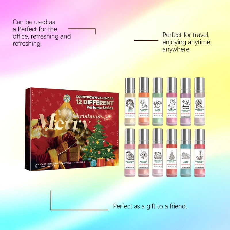 12 Pheromone Fragrance Perfume Gift Sets Christmas Countdown Warm Christmas Advent Calendar Natural Fragrance Gift For Women