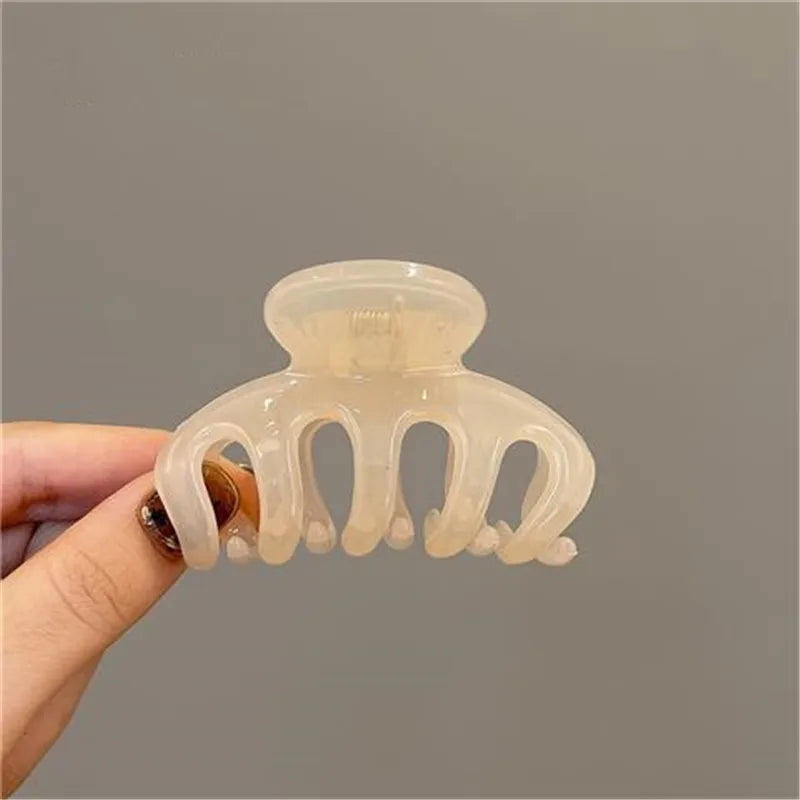 Elegant Solid Small Pumpkin Hair Claw For Women Girls Sweet Hair Ornament Claw Clip Hairpin Hair Clip Fashion Hair Accessories
