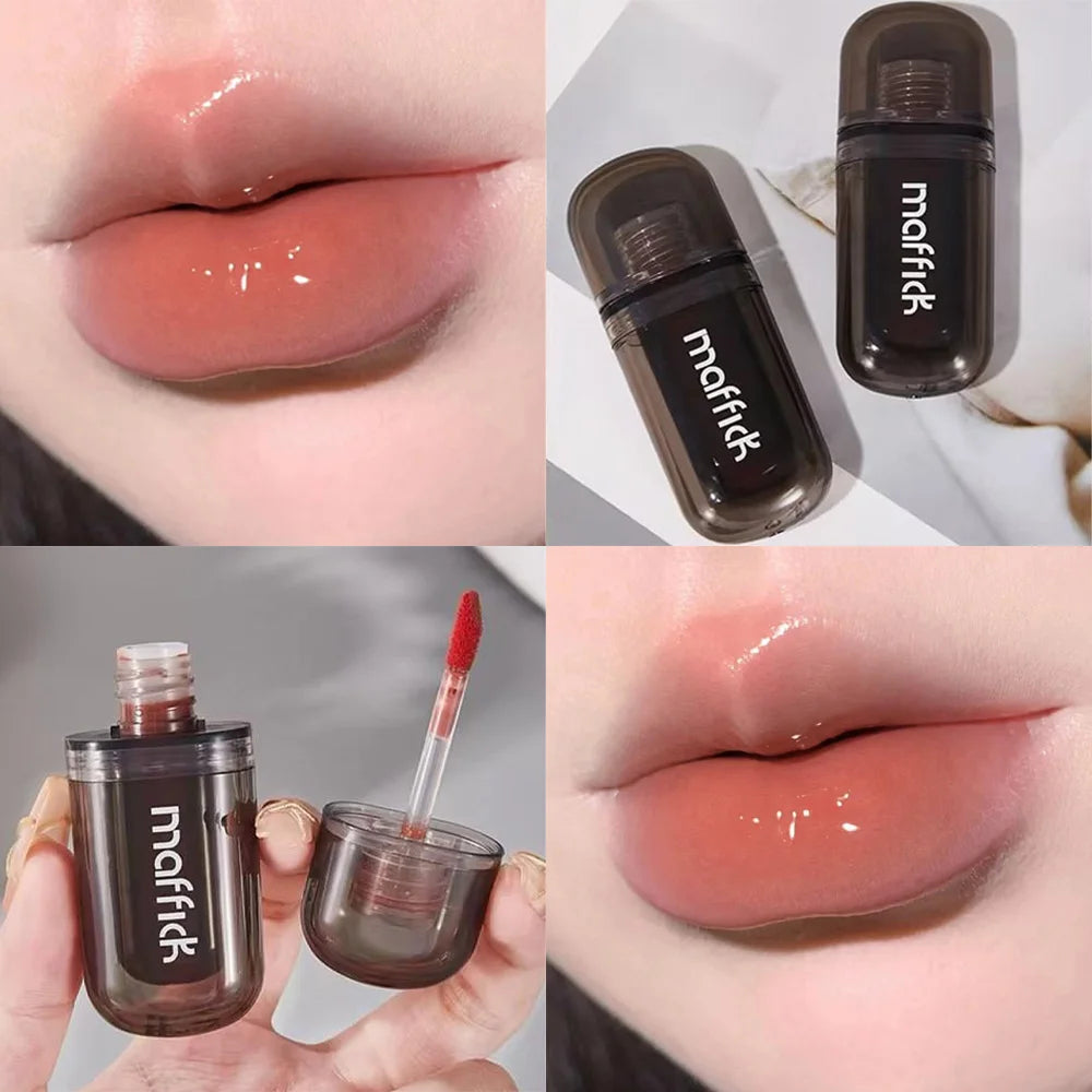 Waterproof  sweat proof  non smudging  small black tube lip gloss  moisturizing  long-lasting lipstick