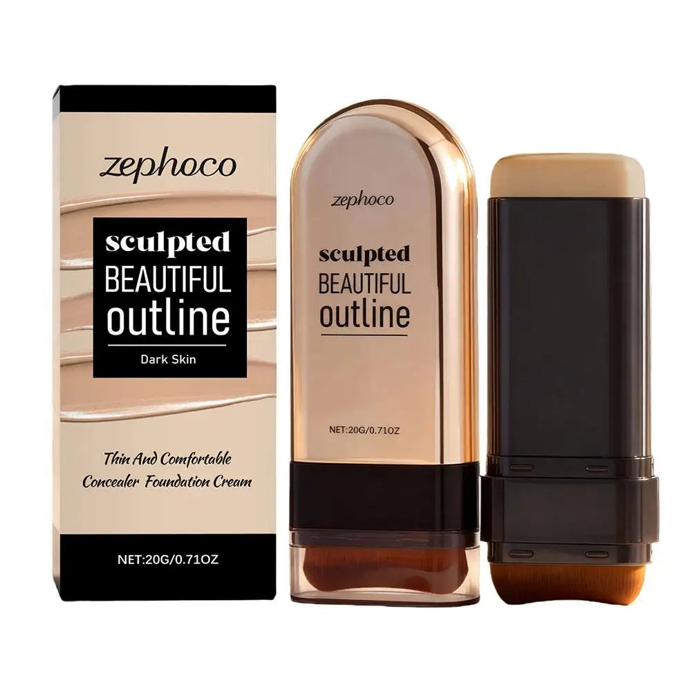 20g Zephoco Seulpted Beautiful Outline Foundation Stick Full-effect Concealer Dark Circles Repairing Stick For All Skin Types