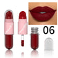 Lipstick Lip Gloss 2-in-1 Matte Lip Color Velvet Lip Glaze Waterproof Long Lasting Non-marking Natural Lip Tint Blam Cosmetic