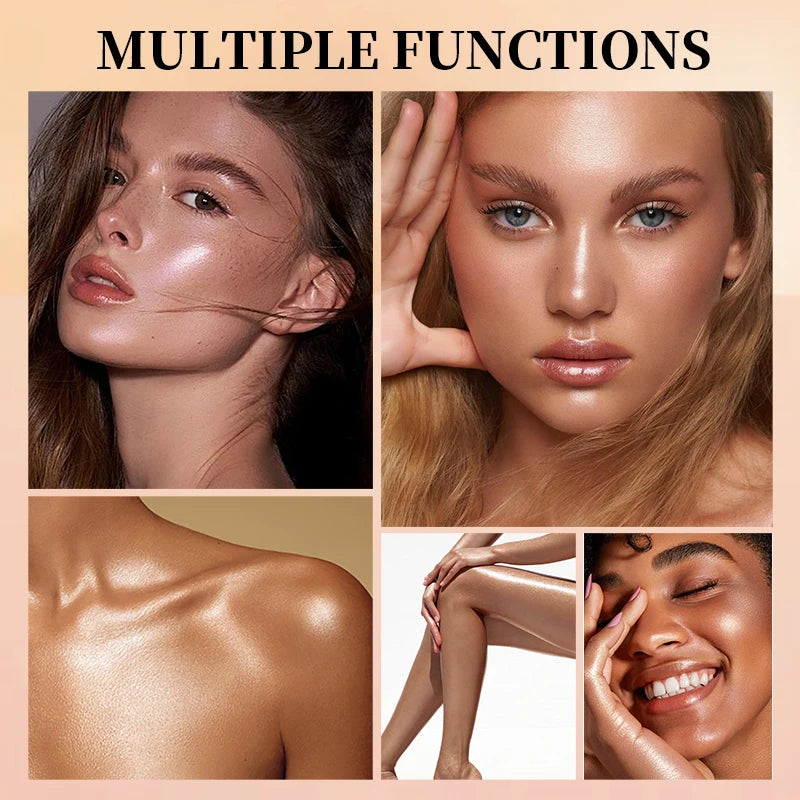 1PC highlighter,naturally shiny and glossy, smooth and easy to apply,non greasy and non smudging,creating a perfect makeup look