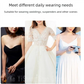 Chest patch Small chest gathering waterproof invisible female halter wedding dress with thin breast support sticker underwear