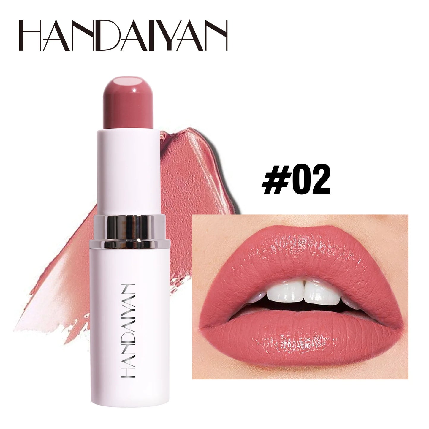 Handaiyan two in one matte lipstick moisturizing sandwich lipstick 8 colors available