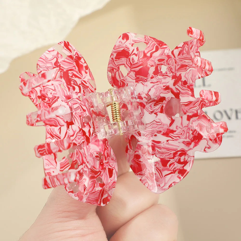 NEW Sweet Elegant Phalaenopsis Flower Acrylic Hair Claw Korean Style Claw Clip Crab Hair Clip for Women Girls Hair Accessories