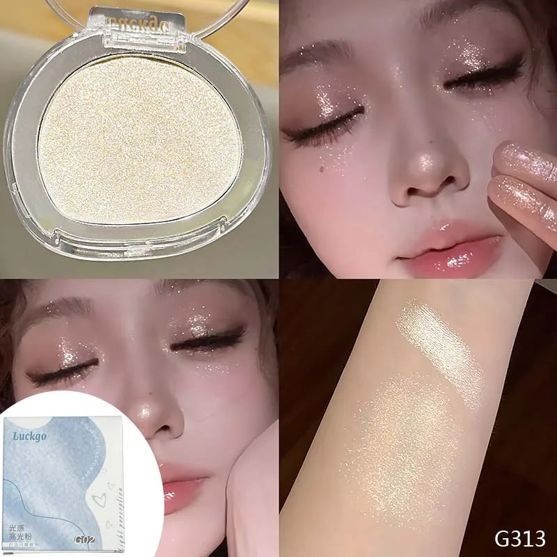 Light Perception Highlighter Powder Makeup Diamond Glitter Eyeshadow Palette Bright Shiny Illuminator Face Eye Makeup Cosmetics