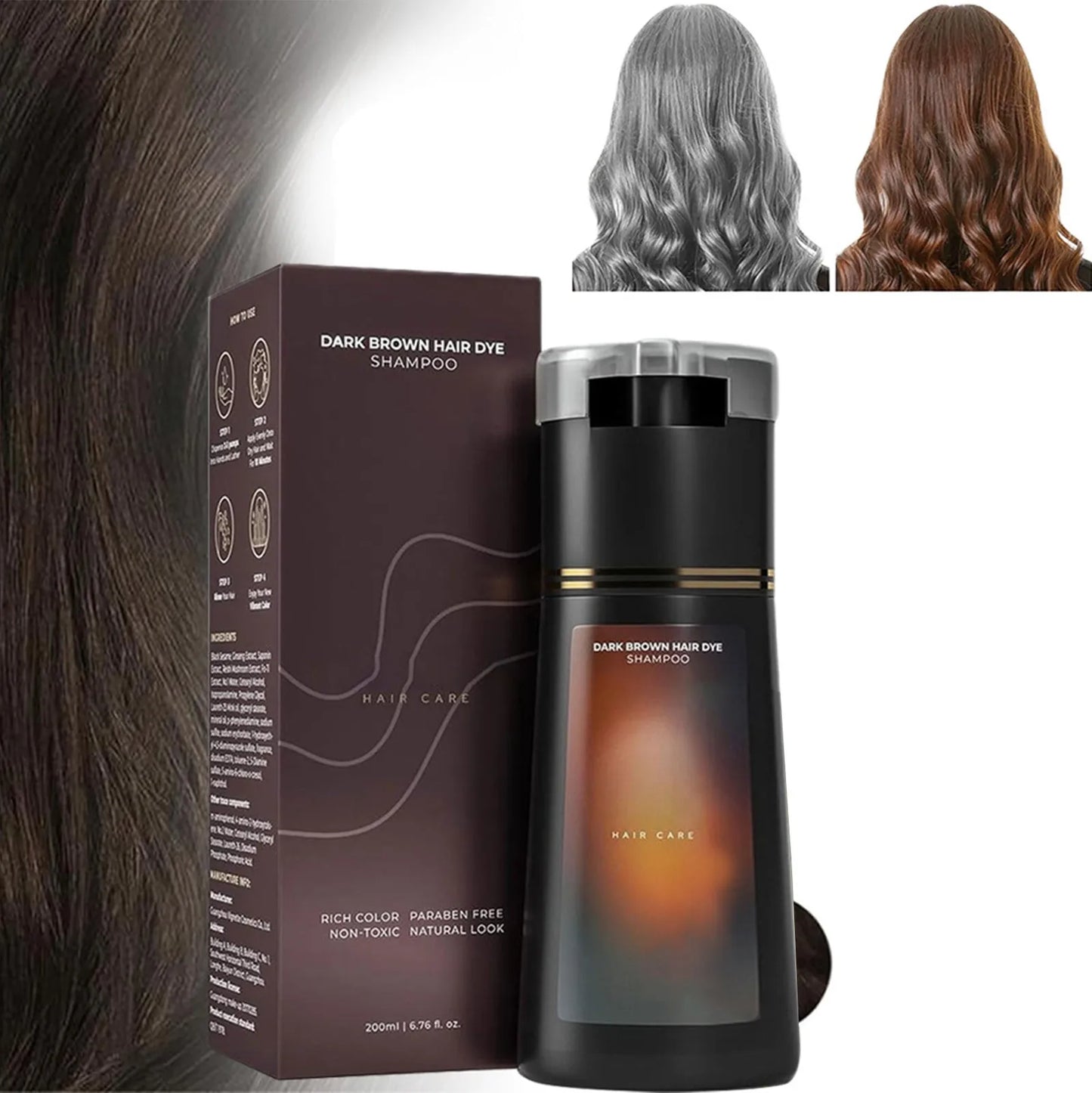 Polar Hair Dye Shampoo, Polar Hair Color, Polar Hair Color Shampoo for Gray Hair Coverage, Haircare Instant Dye Shampoo for Wome
