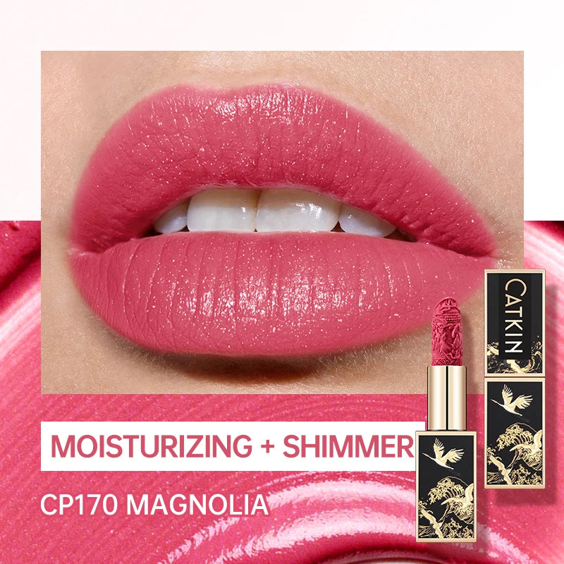 CATKIN Makeup Velvet Matte Lipstick, Hydrating Satin Long Lasting lipstick with Smooth and Creamy Texture