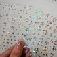 12Pcs 3D Gold Sliver Stars Nail Stickers Bronzing Starlight Nail Art Decals Self Adhesive Slider Decals DIY Nail Tips Decoration