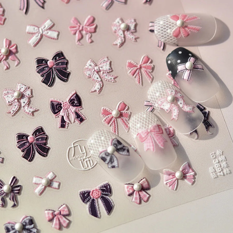Golden Thread Butterfly Jelly Series Nail Art Stickers High Quality New Bronzing DIY Manicure Decal Decoration