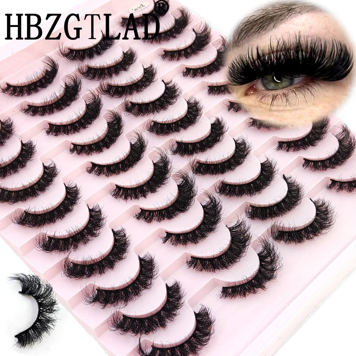 2023 New 20 pairs natural long 3D mink false eyelashes fake lashes makeup kit Mink Lashes extension eye lashes short eyelashes