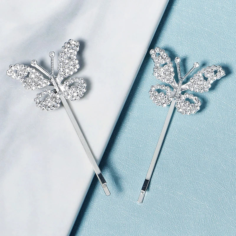 Fashion Bridal Barrettes Clear Crystal Women Hair Ornaments Hair Pins Women Hair Clips Bridal Hair Jewelry Accessories
