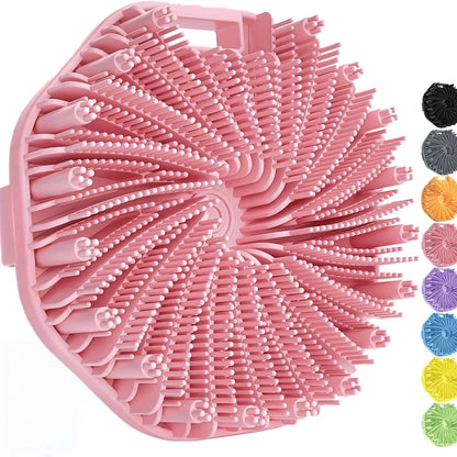 1pc Soft Silicone Exfoliating Brush Cleanser Manual Body Cleansing Scrubber Shower Gentle Massage Bath Brush Bathroom Accessorie
