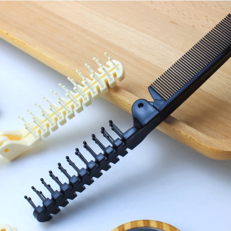 Barber Hair Portable Mini Folding Combs Foldable Pocket Combs Oil Head Plastic Beard Combs Hair Brush Styling Tool For Travel