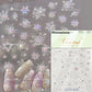 Flying Snowflakes Cold Winter Geometric Hexagon Star Romantic Adhesive Nail Art Stickers Embossment Rhinestone Manicure Decals