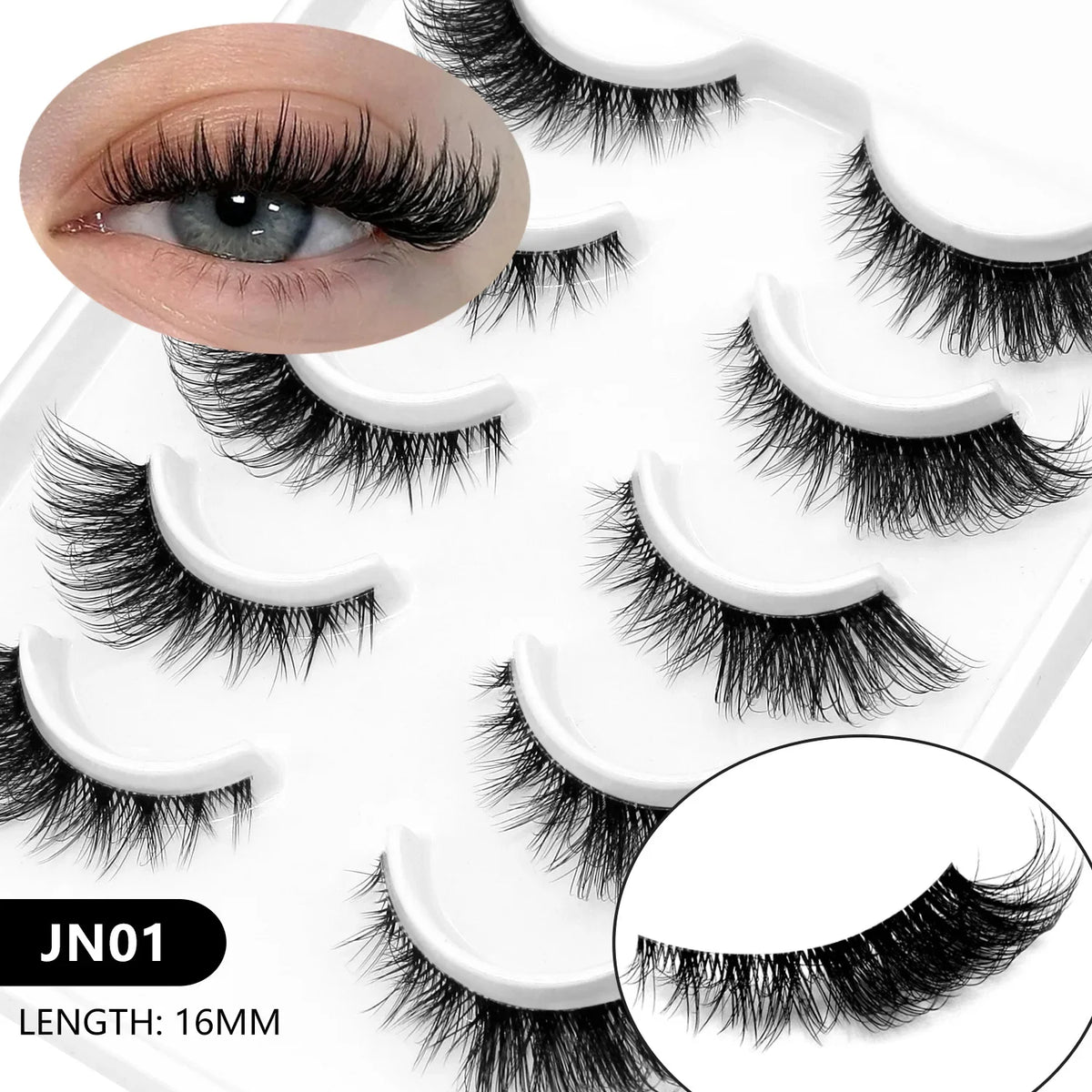 Veltrinay Cat Eye Lashes Soft Natural Faux Mink Eyelashes Fake Lashes Natural Look Wispy Winged End Eye Elongated Makeup