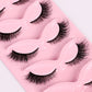 5 Pairs Fluffy False Eyealshes Fox Cat Eye Lashes Winged False Eyelashes Fox Eye Faux Mink Eyelashes Silk Lashes Makeup