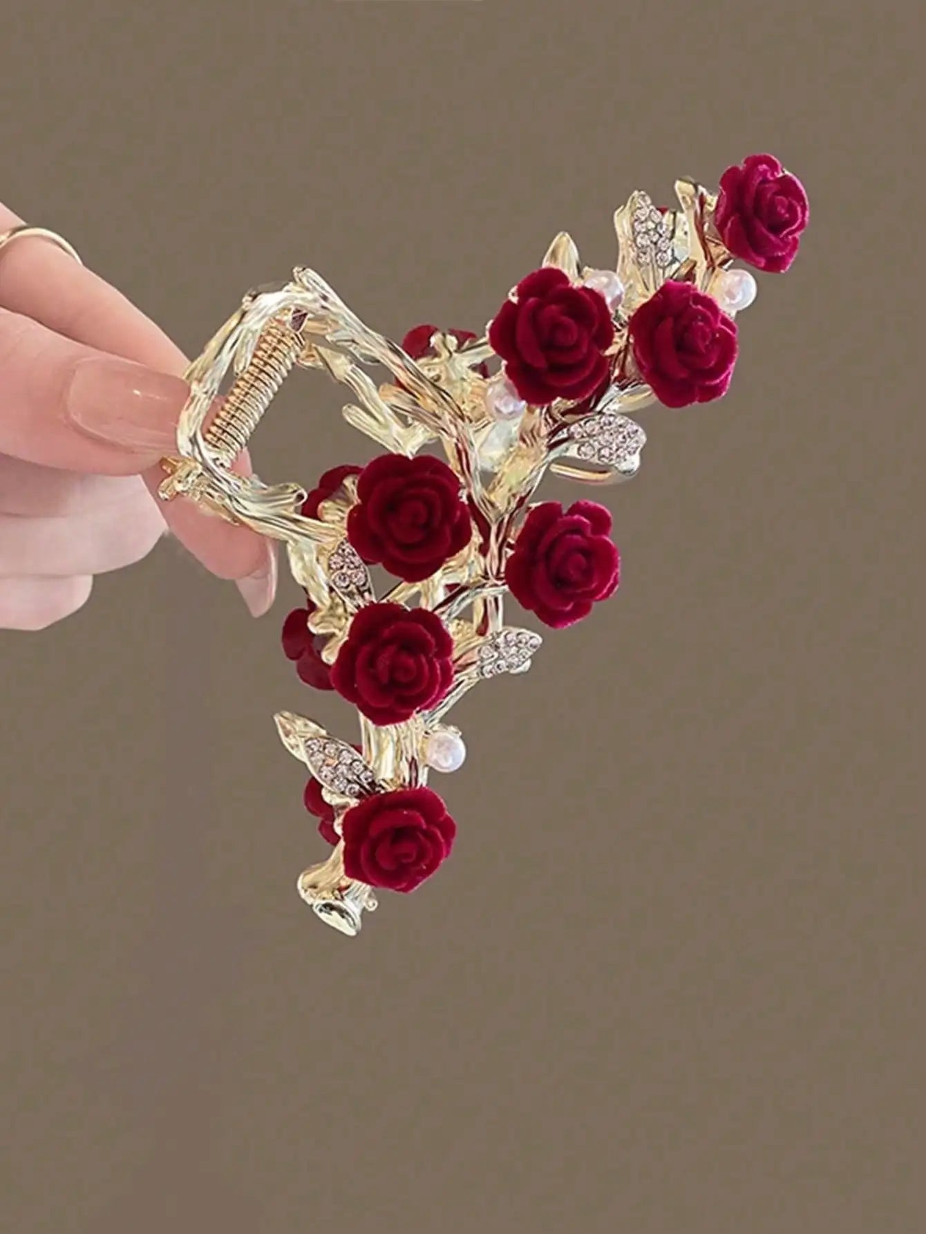 1Pcs Fashion Antique Roses Hair Claws For Women Hair Accessories