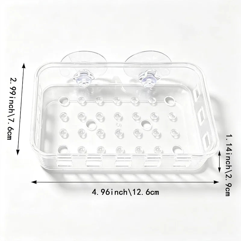 2 Pcs Suction Cup Soap Dish Holder Soap Case Clear Acrylic Plastic Wall Mounted Shower Soap Holder Bathroom Kitchen Accessory