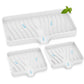 3 Pcs/Set Silicone Soap Dish, Sponge Tray with Drain, Bathroom Kitchen Sink Organizer, Bar Soap Holder for Shower