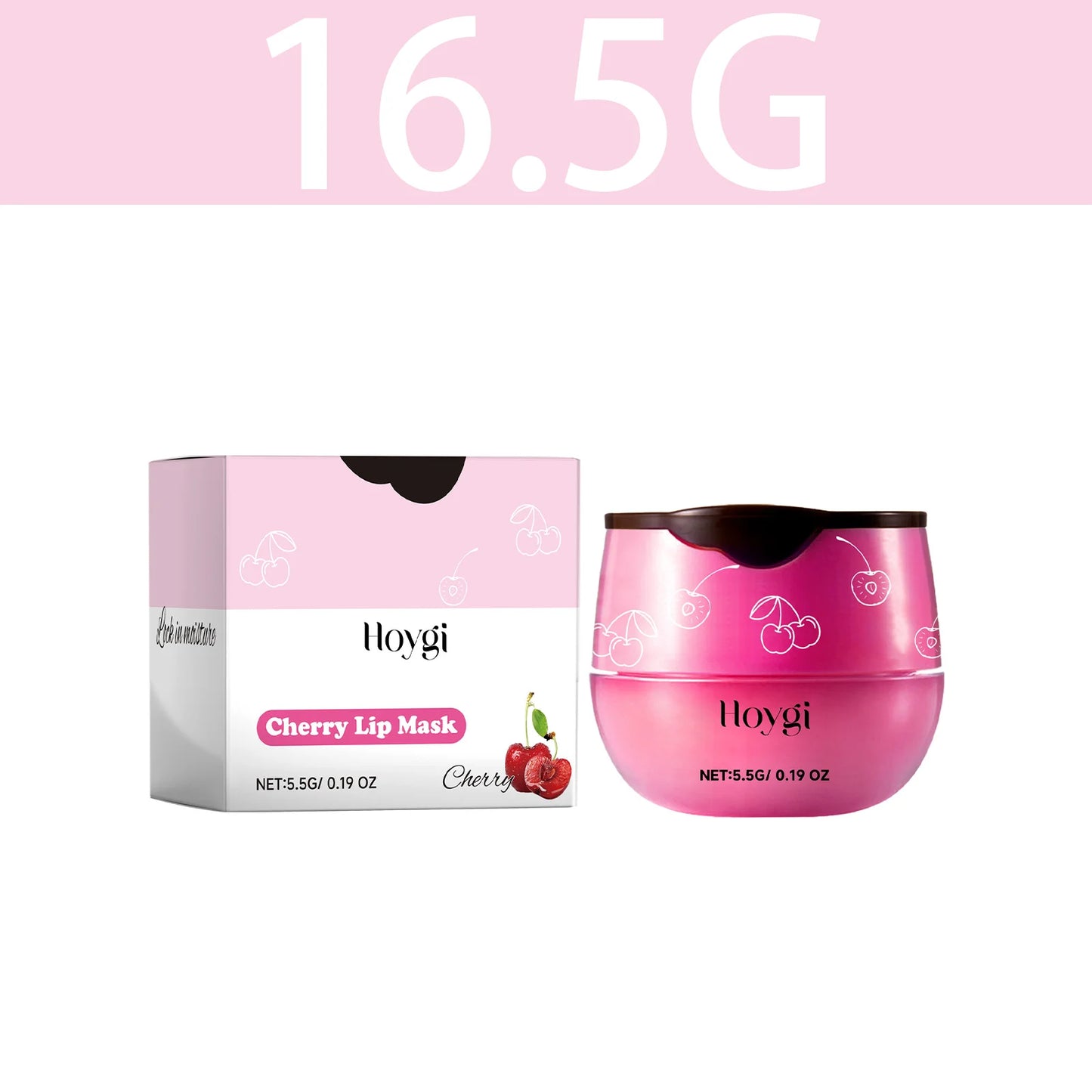 HOYGI Cherry Beeswax Lip Sleep Mask Deep Hydration Nourishing Repair Lips Balm Night Sleeping Maintenance Moisturizing Lip Care